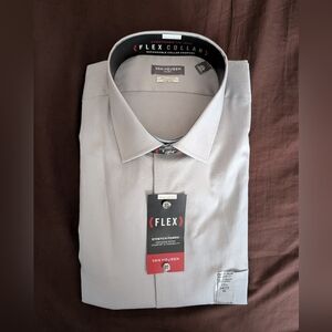 NEW! Van Heusen Men's Light Gray Dress Shirt XL